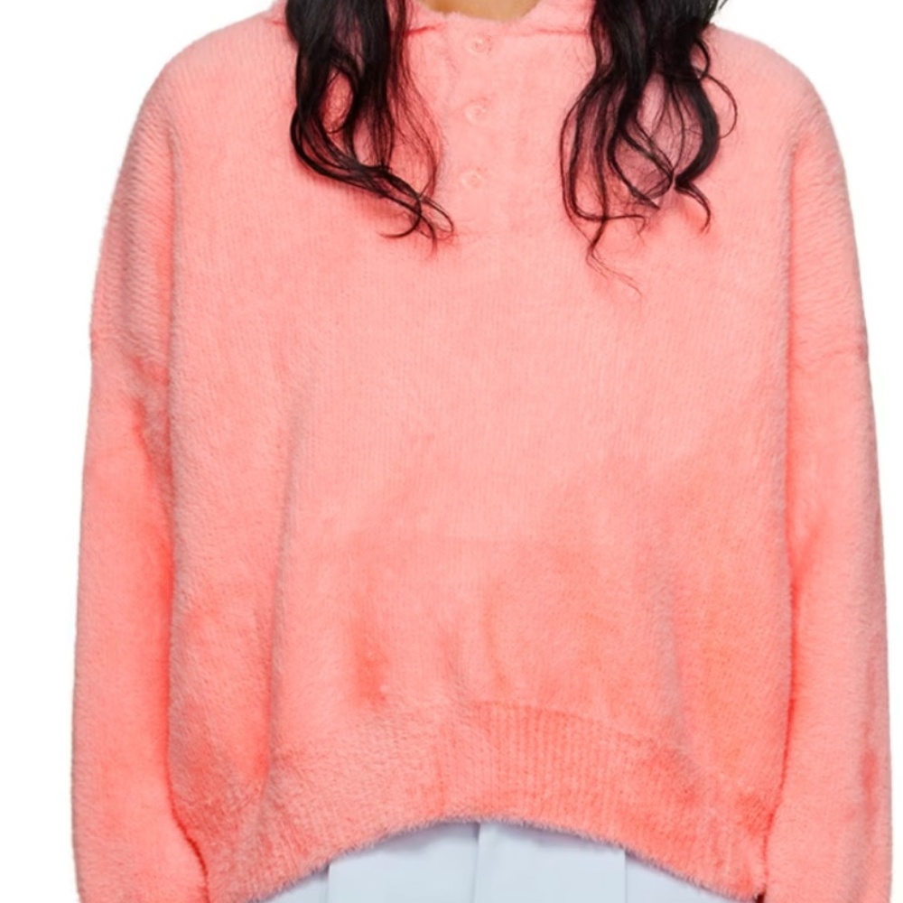 BONSAI brushed rib knit polo UNISEX peach